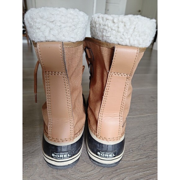 Sorel Winter Carnival Boots Womens 9 Brown Black Ripstop Lace Up Logo NL3483-224 - Picture 4 of 10